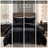 Faux fur comforter mini set - Tuesday Morning - Quilts & Comforters