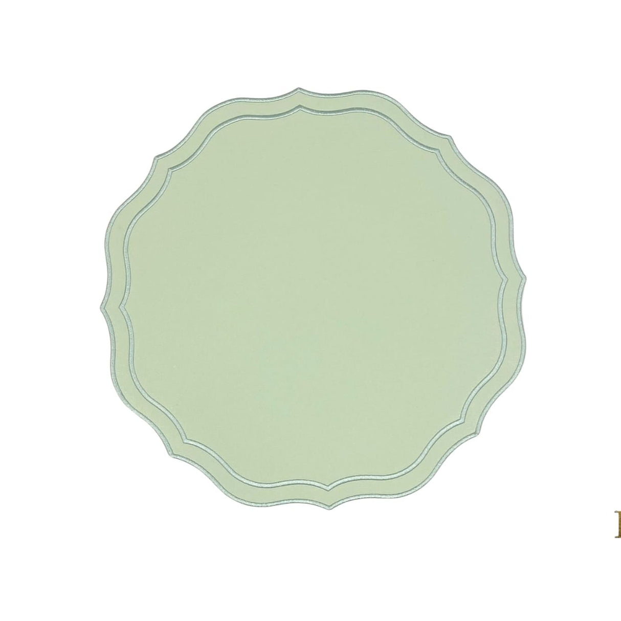 ORCHID LIGHT GREEN SQUARE FAUX LEATHER PLACEMAT