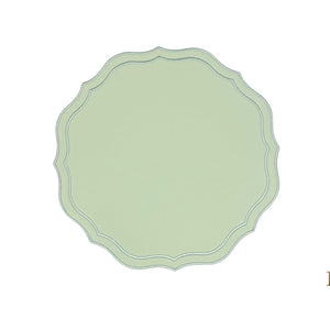 ORCHID LIGHT GREEN SQUARE FAUX LEATHER PLACEMAT