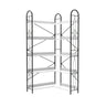 Industrial Style Corner Bookshelf With Thickened Iron Frame
