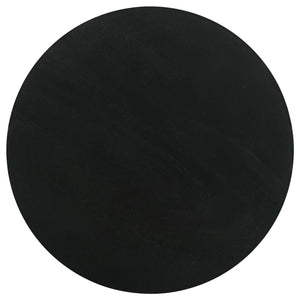 Stain Pedestal Accent Table Elegant Design With Round Top - Black