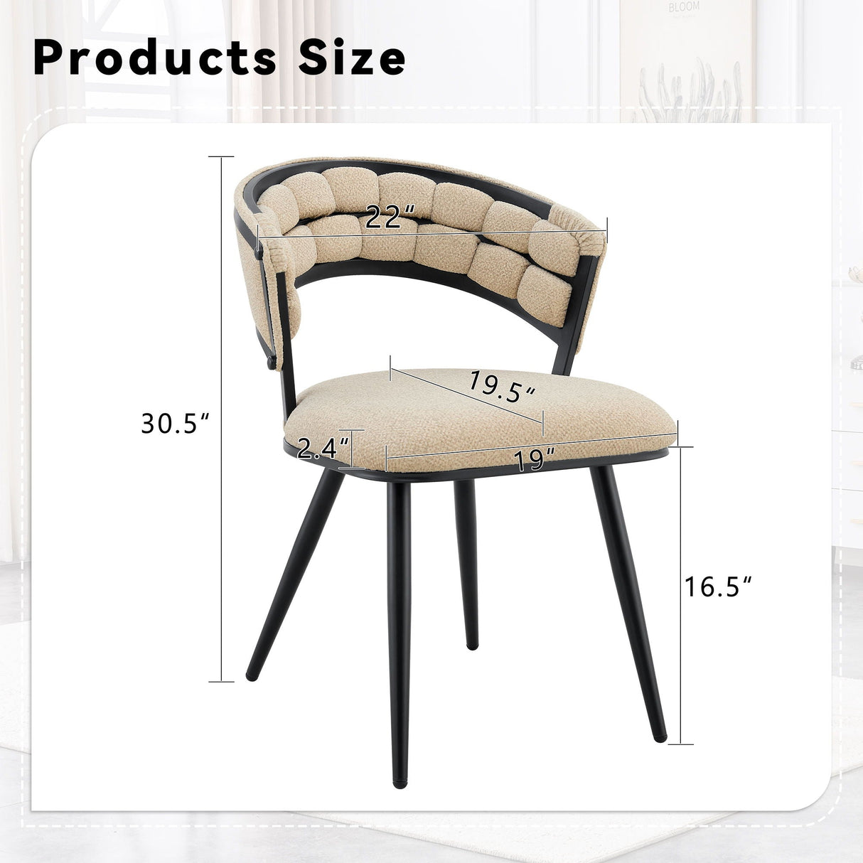 Dining Chairs for Dining Room & Kitchen (Set of 2)