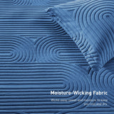 BedGear Performance Duvet Set, Queen - Stonewash Blue/Racetrack