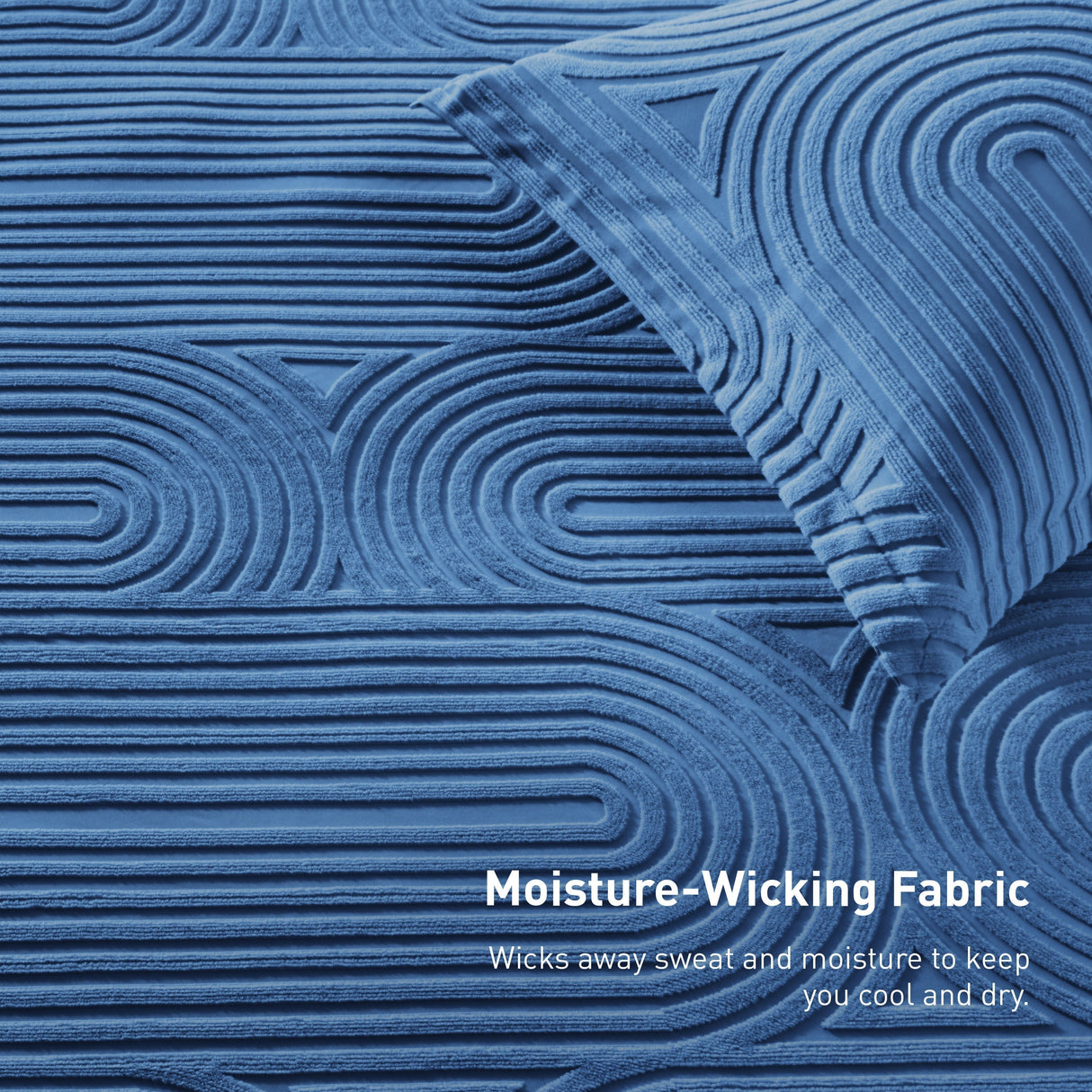 Bedgear Performance Duvet Set, King - Stonewash Blue/Racetrack