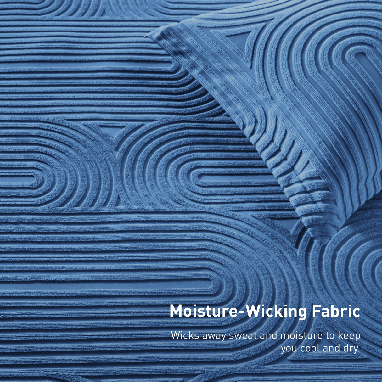 BedGear Performance Duvet Set, Queen - Stonewash Blue/Racetrack