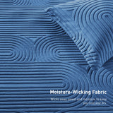 BedGear Performance Duvet Set, Queen - Stonewash Blue/Racetrack