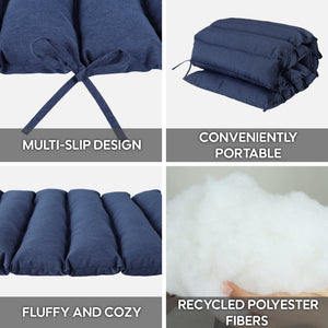 2PCS Outdoor Lounge Chair Cushion Replacement Set - Navy Blue