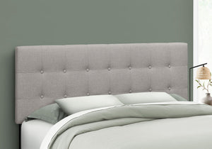 Queen Size Upholstered Gray Headboard