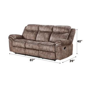 Zubaida Two Tone Recliner Sofa With USB Port Drop Down Table