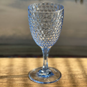 Diamond Cut Plastic Wine Glasses (Set of 4)
