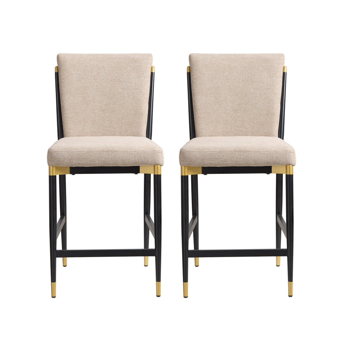 Modern Armless Counter Stool - Set of 2