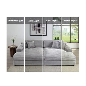 Hilde - Sectional Sofa With 4 Pillows