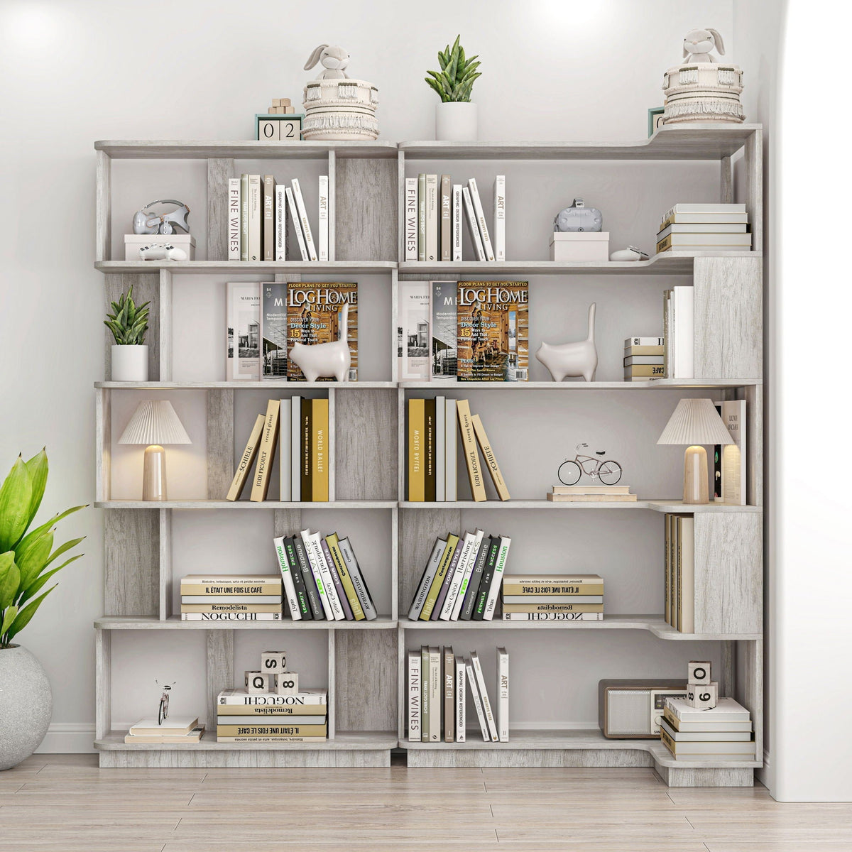 L-Shaped Corner Bookshelf