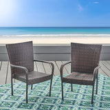 GigaTech Brown PE Rattan Outdoor Chairs Set of 3