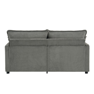 Modern Loveseat Sofa, Upholstered Couch With Side Storage Pockets
