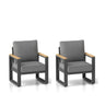 All-Weather Patio Armchairs With Thick Cushions (Set of 2)