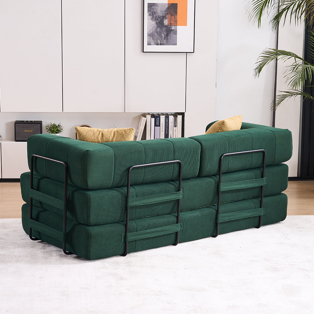 Folding Sofa Bed78.5" Convertible Couch with 2 Pillows