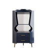 Corner Bar Cabinet With Mirrored Back, 2 Open Shelves & 2 Drawers