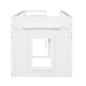 Loft Bed With Cabinet And Shelf
