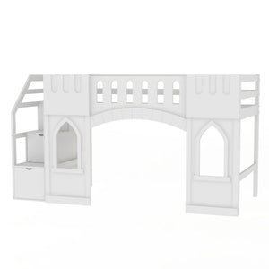Loft Bed With Storage Staircase And Windows