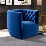 Delaney Velvet Swivel Club Chair