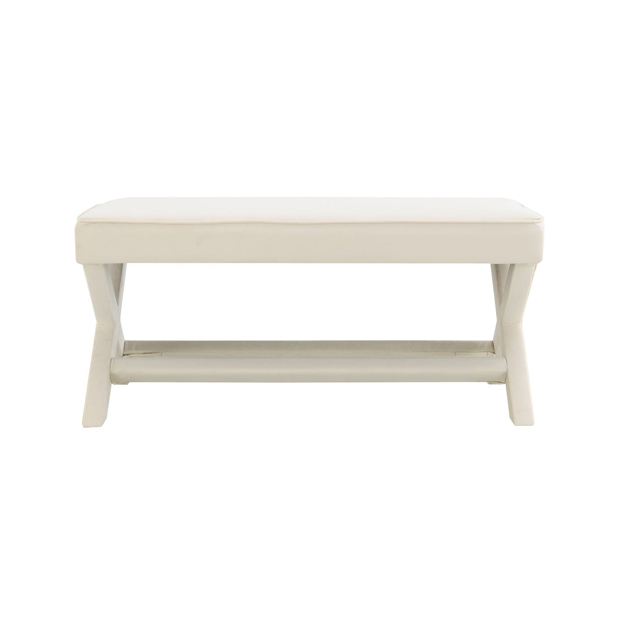Comfort Double Bench Upholstered With X Crossed Legs