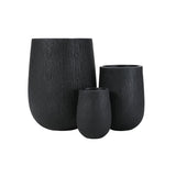 U_Style Egg-Shaped Lightweight MGO Outdoor Planter Set of 3