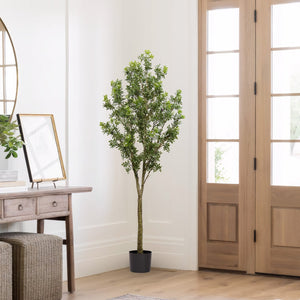6FT Artificial Tree Tall Lifelike Greenery Plant
