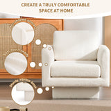 Hartswell Teddy Sherpa Modern Swivel Accent Chair