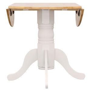 Greer - 5 Piece Dining Set With Drop Down Leaf Table And Curved Back Chairs - White