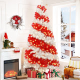 6-Foot Candy Cane Christmas Tree with 300 LED Lights