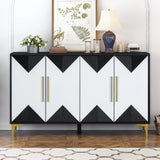 Two-Tone Geometric Storage Cabinet