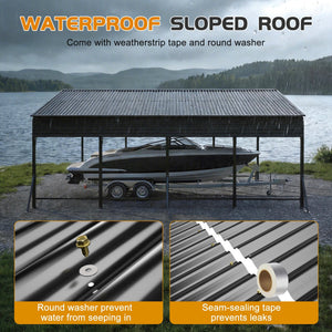 20'x20' Galvanated Steel Carport Canopy