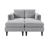 Chaise Lounge Sofa Bed With Dual Layer Armrests for Living Room