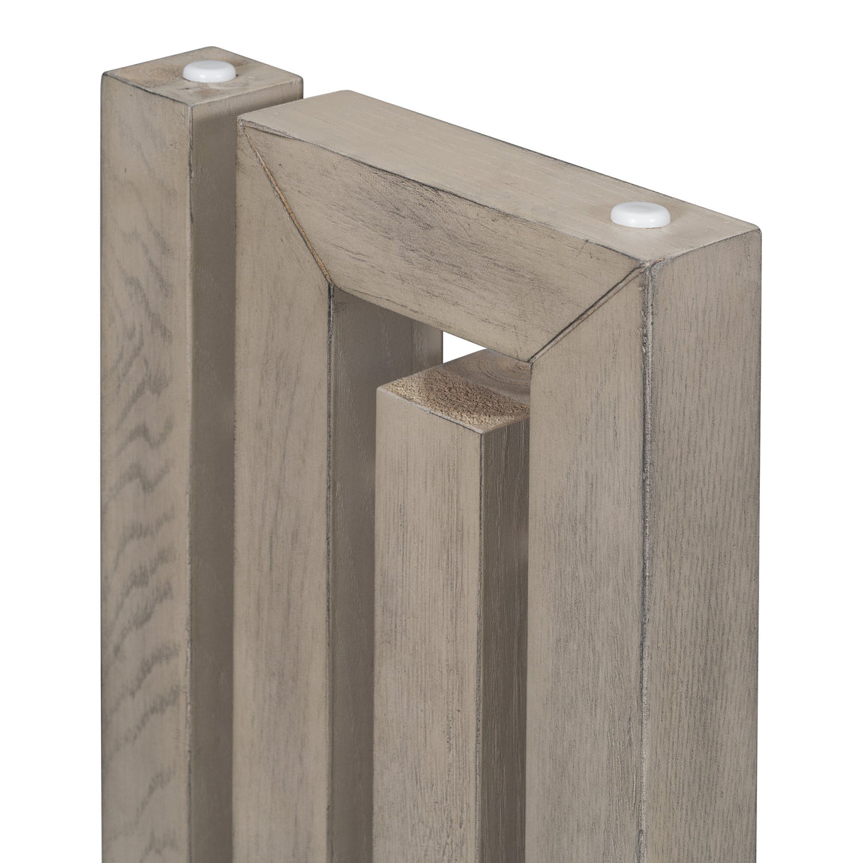 U_STYLE Oak Veneer Console Table with Distinctive Side Shapes