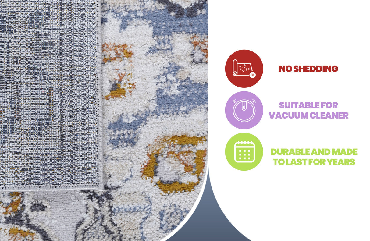 NAAR PAYAS Collection Medallion Non-Shedding  and Stain Resistant Area Rug