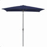 Rectangular Patio Umbrella With Crank Tilt, Polyester UV-Resistant Canopy