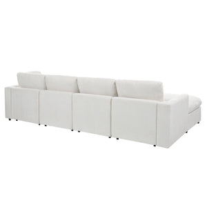 U-Style 130.3" 6-Seater Modular Sectional Sofa
