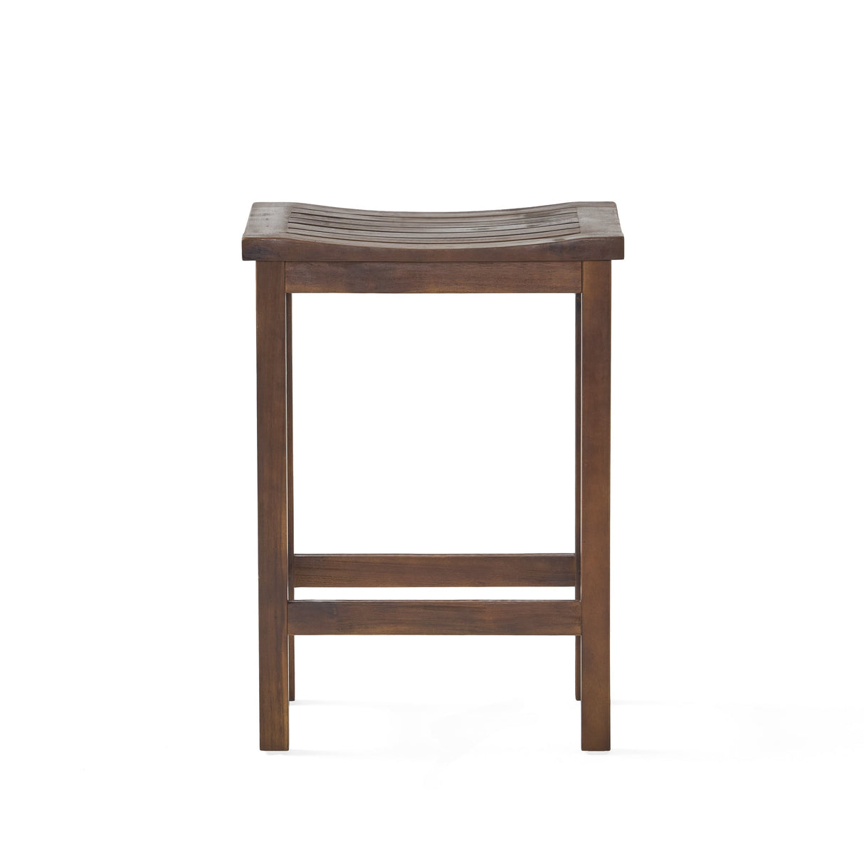 Outdoor Acacia Wood Counter Height Barstool, Set of 2