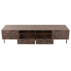TV Stand With 2 Drawers, Media Console Table, Storage Cabinet With Cable Management