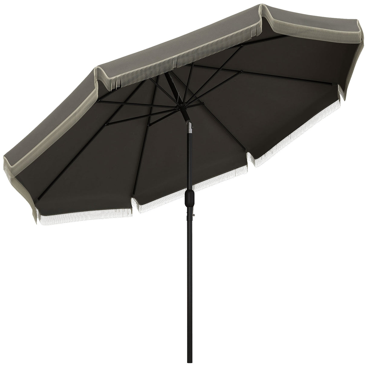 Outsunny 9ft Patio Umbrella with Push Button Tilt and Crank