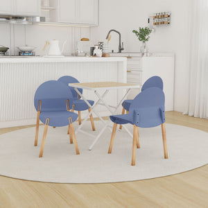 4 Piece Set Of Single Chairs With A Folding Square Table