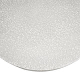 Cylindrical Side Table with Antique White Faux Stone Top and Natural Wood Base