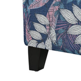 Luxury Storage Ottoman with Floral Patterned Fabric