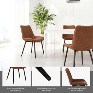 Dining Chairs (Set of 4) - Brown