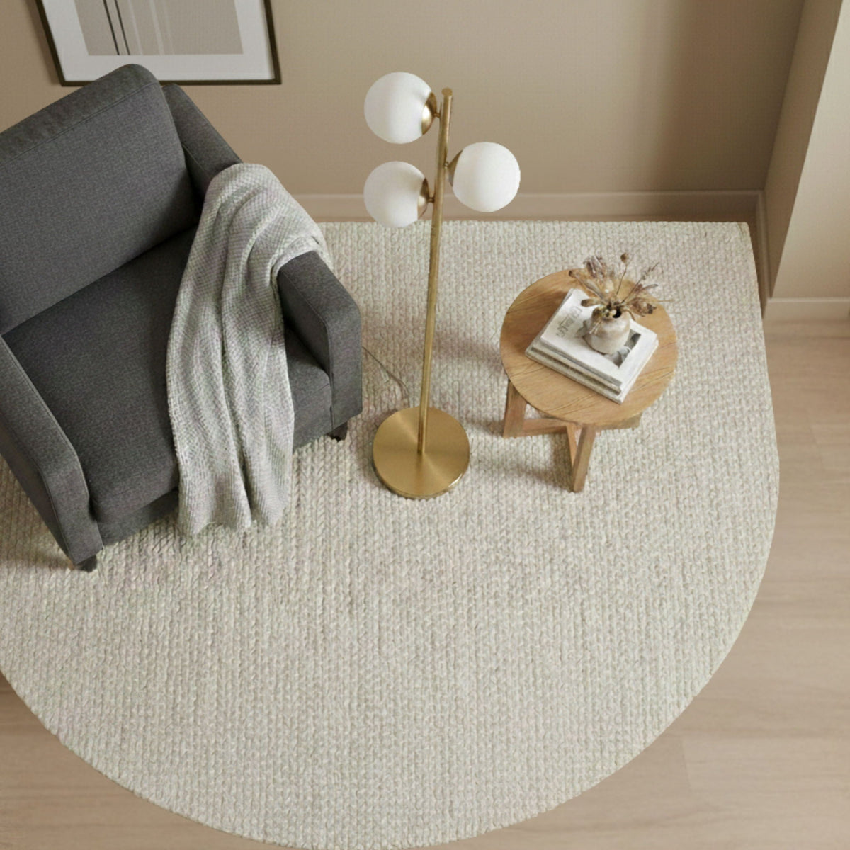 Brilliance - Modern Floor Lamp, Opal Shades And Round Base - Clear / Gold