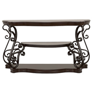 Gretta - Merlot 2 Shelf Sofa Console Table - Brown