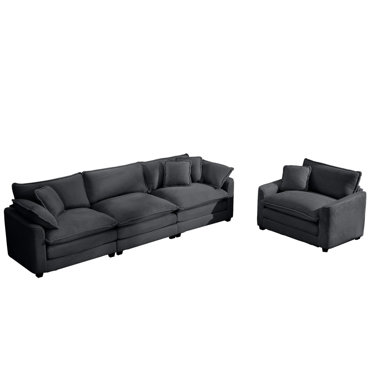 Elegant Oversized Sectional Sofa Set With Deep Seats And Flexible Layout