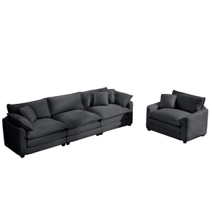 Elegant Oversized Sectional Sofa Set With Deep Seats And Flexible Layout