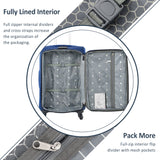 Softside expandable 3-piece luggage set with spinner wheels